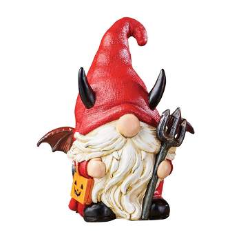 Collections Etc Halloween Devil Trick-or-Treat Gnome Figurine 9.25 X 6.25 X 11