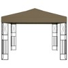 vidaXL Gazebo 118.1"x118.1" Taupe Fabric - 2 of 4