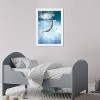 13" x 19" Over Water Surface Animals Framed Wall Art Blue - Olivia's Easel: Modern Decor, Baby Theme, White Frame - 4 of 4