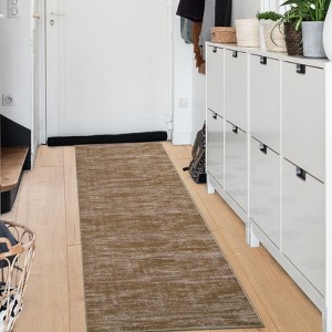 Runner Rug for Bedside Machine Washable Non-Slip Low Pile Accent Carpet Modern Abstract Rug No-Shedding Hallway Indoor Carpet - 1 of 4