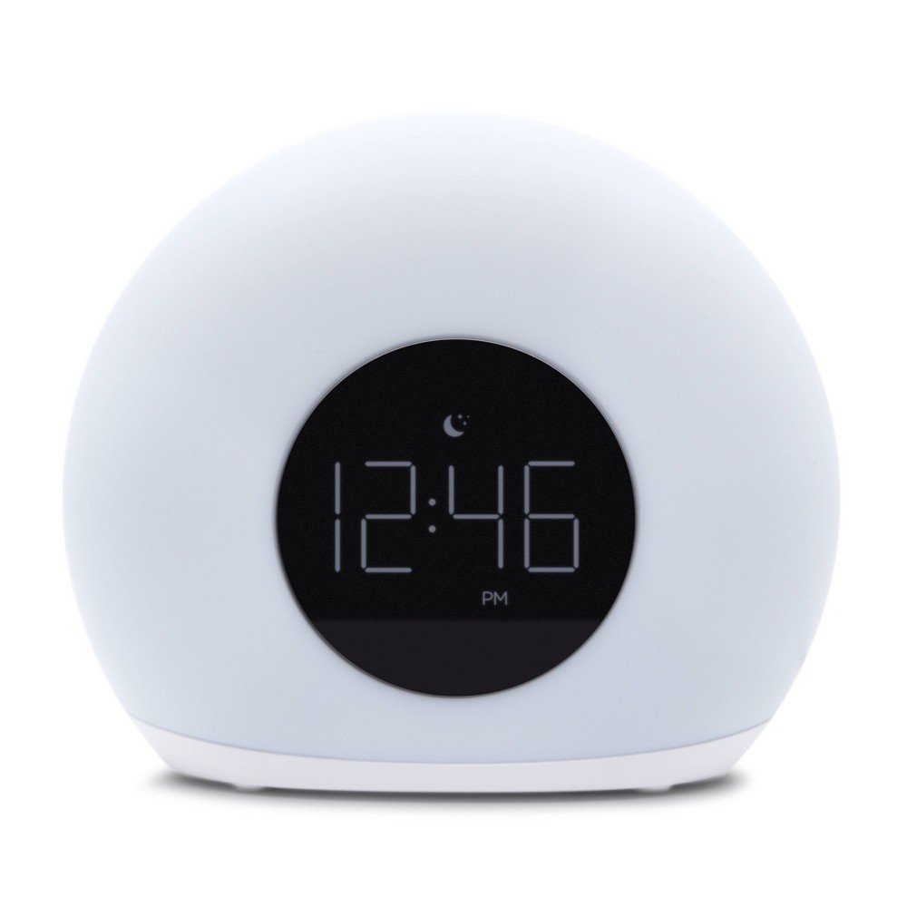 Moon Glow Alarm Table Clock with Color Changing Light - Capello: Digital Sunrise Clock for Bedroom, Kids' Wake-Up Light -  88676274