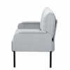 Metal Frame Loveseat Couch,Designed with Simple Lines LoveseatIt,Fits well in Apartments or Rooms with Limited Space,Light Gray - 4 of 4