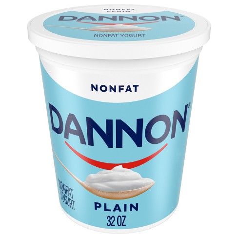 Dannon Nonfat Non-GMO Project Verified Plain Yogurt - 32oz Tub - image 1 of 4