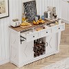 KTMBDW Buffet Cabinet with Drawers, Large Sideboard Buffet Storage Cabinet with Shelves and Sliding Doors for Kitchen, Dining Room - 3 of 4
