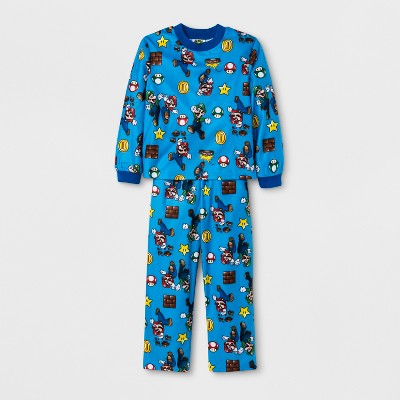 Boys' Nintendo Door Buster 2pc Pajama Set - Blue 4