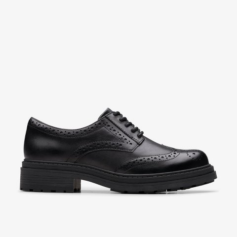 Обувь Clarks Womens Orinoco 3 Derby Black Leather Shoes 6 Medium
