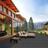 Vynxaria 20 Piece Set of 12x12 Dark Gray Wood Plastic Composite Tiles, Waterproof, Rust Resistant for Patio, Yard - 4 of 4