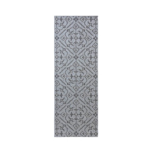 2 16 X 6 Clifton Runner Outdoor Rug Silver Iron Studio By Brown Jordan Target