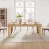 Farmhouse Dining Table for 8 Person, 71" Long  Wood Kitchen Tables, Wooden Sturdy Frame, Rustic Large Rectangular Dinner Table,Natural - 3 of 4
