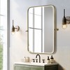 Dovelina Rectangular Metal Frame Pivot Decorative Wall Mirror with Rounded Corners (Set of 2) - 3 of 4