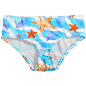 City Threads USA-Made UPF 50+ Printed Girls Swim Briefs - 1 of 4