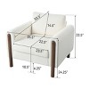 Upholstered Accent Chair Oversized Living Room Chair with Arm Single Sofa Chair with Walnut Legs for Living Room-Tanpinhause - 4 of 4