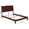 AFI Furnishings Portland Full Traditional Bed with Open Footboard and Turbo Charger in Walnut - 2 of 4