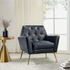 Maris Wooden Upholstered Contemporary Accent Armchair with Button-tufted for Bedroom Living Room  | ARTFUL LIVING DESIGN - 2 of 4