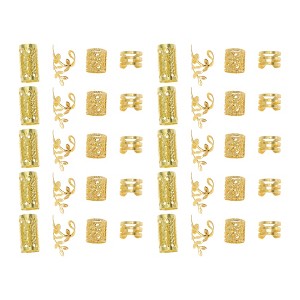 Unique Bargains Fashion Hollow Hair Cuffs Dreadlock 36 Pcs - 1 of 4