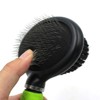 Pet Life Flex Series 2-in-1 Dual-Sided Slicker and Bristle Grooming Pet Brush, Green - 2 of 4