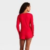 Women's Waffle Long Sleeve Top and Shorts Pajama Set - Wild Fable™ - 2 of 3