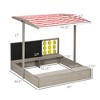 VYNXARIA Kids Sandbox with Cover, Wooden Sandbox Backyard Toy - 3 of 4