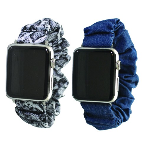 Olivia Pratt White Cheetah Engraved Silicone Apple Watch Band 38mm
