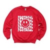 Simply Sage Market Women's Graphic Sweatshirt Football Smiley Face - 2 of 4