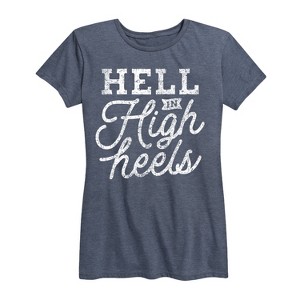 Women's - Country Casuals - Hell In High Heels Short Sleeve Graphic T-Shirt - 1 of 4