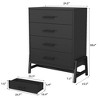 4 Dresser for Bedroom, 38.6" Tall Dresser, Tall Drawer with Storage Freestanding, Wooden Closet Storage Chest - 2 of 4