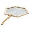 FURNIinspire Decorative Wall Mirrors Geometric Hexagon Mirror for Modern Home Accent, beige brown, 15.5"*3"*2.5" - 4 of 4