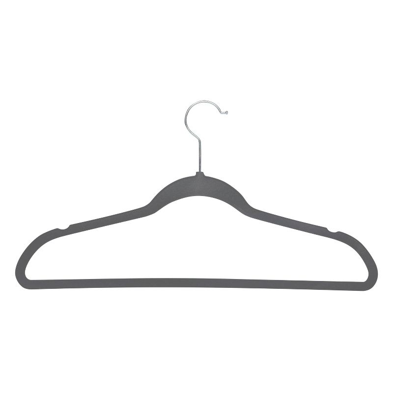 Simplify 100pk Velvet Suit Hangers Gray, 3 of 9