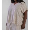 Women's Linen Blend Top - Plus - mat fashion - 2 of 4