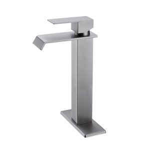 Gulches Waterfall Spout Single Handle Bathroom Sink Faucet - High-Quality Stainless Steel, Modern Design - 1 of 4