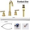 Whizmax Bathroom Faucet, Bathroom Sink Faucet, 8 Inch Bathroom Faucet for Sink 3 Hole with Stainless Steel Pop-up Drain for Your Bathroom - 2 of 4