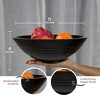 Folkulture Wooden Fruit Bowl for Kitchen Countertop | 11" Black Toned Large Bowl | Table Decor, Mango Wood Centrepiece Gifts for Women - 4 of 4