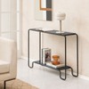 MH London Flint 30" Iron & Glass Entryway Console Table - 2 of 4