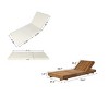 Patio Chaise Lounge Set with Triple Fold Cushion,Outdoor Acacia Wood Chaise Lounge Set,Adjustable Chaise Lounge Set for Sunbathing-Cuddlewood - 4 of 4