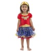 Warner Bros. Justice League Wonder Woman Girls Cosplay Tulle Costume Dress Cape and Headband  Infant to Big Kid - 3 of 4