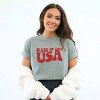 Simply Sage Market Women's Made In The USA Wavy Short Sleeve Garment Dyed Tee - 2 of 4