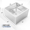 winado 24 X 24 in. Stainless Steel Floor Mount Mop Sink - 2 of 4