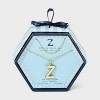 14K Gold Dipped Cubic Zirconia Duo Z Initial Multi-Strand Necklace - A New Day™ Gold - 3 of 4