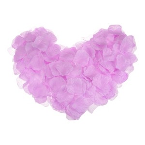 Unique Bargains Decoration Wedding Party Silk Artificial Flower Petals Light Purple 3000 Pcs - 1 of 4