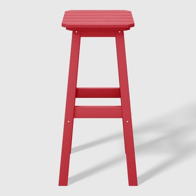 WestinTrends Malibu 24" All Weather Hdpe Outdoor Patio Square Backless Counter Stool