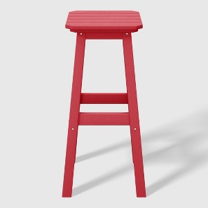 WestinTrends Malibu 24" All Weather Hdpe Outdoor Patio Square Backless Counter Stool - 1 of 4