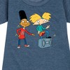 - Hey Arnold! - Ha Air Guitar Graphic Short Sleeve Fleece Dress - 2 of 4