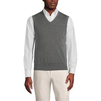Lands' End Men's Fine Gauge Supima Cotton Sweater Vest