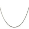 Black Bow Jewelry 2.5mm Sterling Silver Solid Flat Rope Chain Necklace - 2 of 4