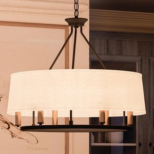 Urban Ambiance Luxury Cosmopolitan Chandelier,  22.375"H x 24"W,  Olde Bronze Finish, UHP2183 - 1 of 4