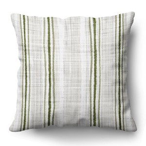 Americanflat 18x18 Throw Pillow with Sewn-In Insert - All-In-One Decorative Pillows - No Cover Needed - Polyester - Green and White - 1 of 1