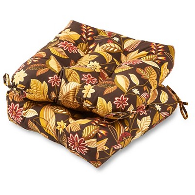 Set of 2 Timberland Floral Outdoor Seat Cushions - Kensington Garden