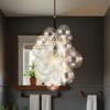 Rennnsan Dromae 14" W 1 - Light Bubble Textured Glass Modern Dimmable Flush Mount in Black - 2 of 4