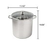 Stainless Steel 16-Quart Stock Pot with Glass Lid, Induction Compatible, Stainless Steel, Dishwasher Safe - 2 of 2