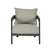 Maggift Patio Seating Set, 4-Piece Patio Set, 3 Chairs and 1 Table with Cushions, Wrought Iron Frame for Patios, Gray, 73.48"*28.76"*31.13" - 2 of 4